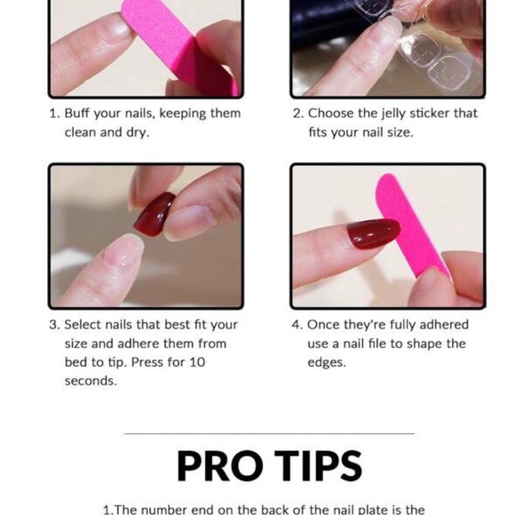 Elegant Pink and White Ombre Press On Nails - Picture 4 of 6